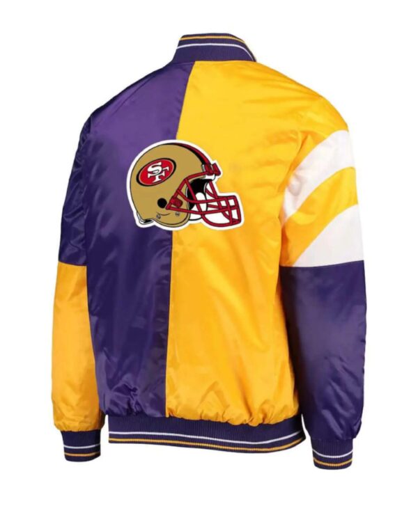 San Francisco 49ers Tricolor NFL Satin Jacket