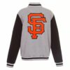 San Francisco Giants Embroidered Black and Gray Varsity Wool Jacket
