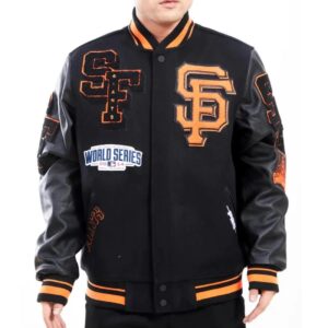 San Francisco Giants Mash Up Varsity Black Jacket