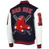 Varsity Boston Red Sox Mash Up Navy Blue and White Jacket