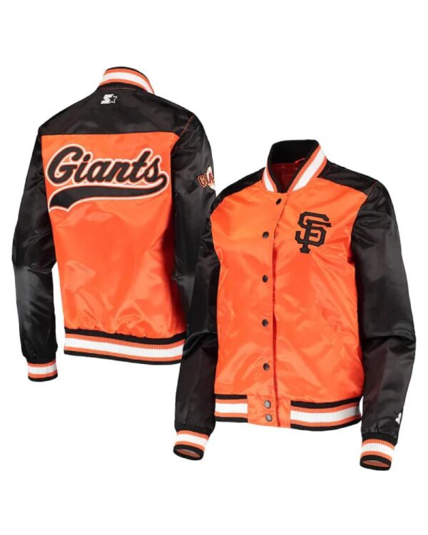 San Francisco Giants The Legend Orange and Black Satin Jacket