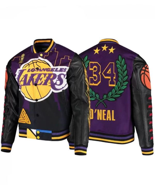 Shaquille O’Neal Los Angeles Lakers Wool Jacket