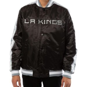 Starter Los Angeles Kings Varsity Satin Black Jacket
