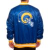 Starter Los Angeles Rams Bomber Satin Button-Up Jacket