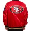 Starter San Francisco 49rs Red Satin Jacket