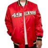 Starter San Francisco 49rs Red Satin Jacket