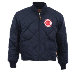 Chicago Fire Pilot Kelly Severide Bomber Quilted Blue Satin Jacket