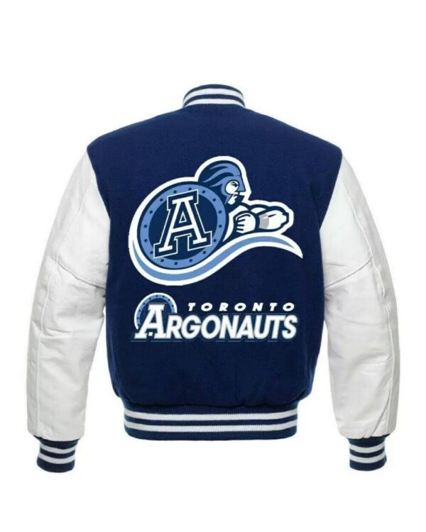 Toronto Argonauts CFL Navy Blue And White Varsity Jacket