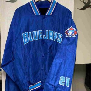 Toronto Blue Jays 21 Vintage Royal Satin Jacket