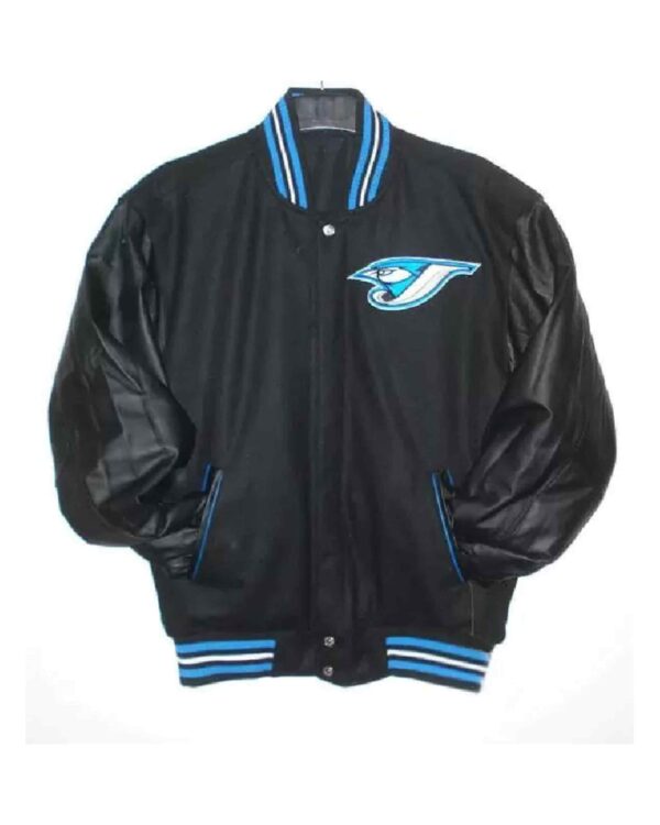 Toronto Blue Jays Black MLB Wool Leather Jacket