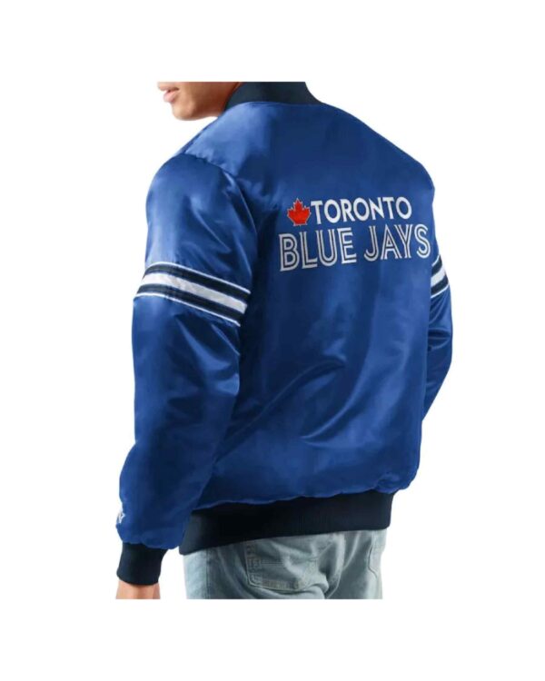 Toronto Blue Jays Full Snap Royal Satin Jacket