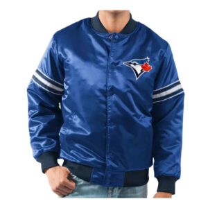 Toronto Blue Jays Full Snap Royal Satin Jacket