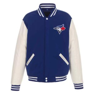 Toronto Blue Jays Royal White MLB Varsity Jacket