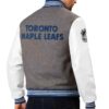 Toronto Maple Leafs GIII Snap Varsity Baseball Jacket
