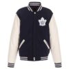 Toronto Maple Leafs Navy White Varsity Jacket
