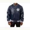 Toronto Maple Leafs NHL Blue Leather Jacket