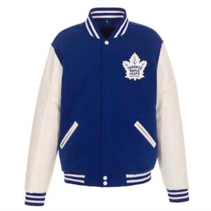 Toronto Maple Leafs Royal White Varsity Jacket
