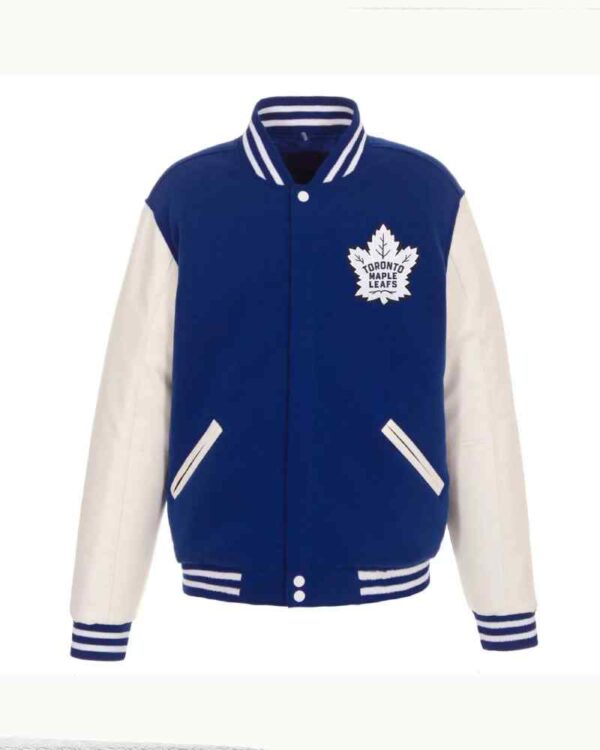 Toronto Maple Leafs Royal White Varsity Jacket