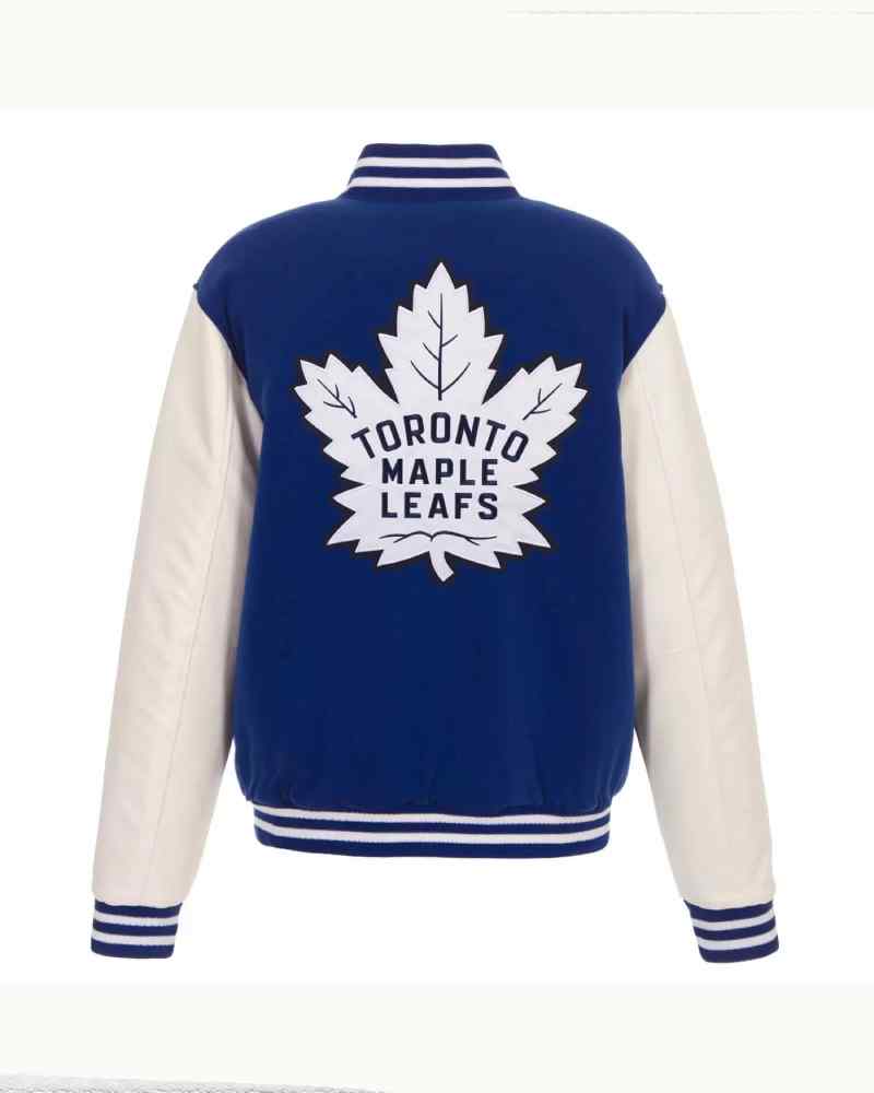 Toronto Maple Leafs Blue and White Varsity Jacket - NHL Varsity Jacket XL