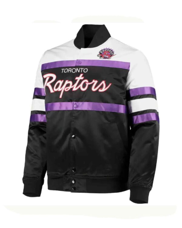 Toronto Raptors Hardwood Classics Script Satin Jacket