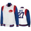 Tre’Davious White Buffalo Bills White Satin Jacket