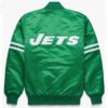 Striped New York Jets Green Satin Jacket