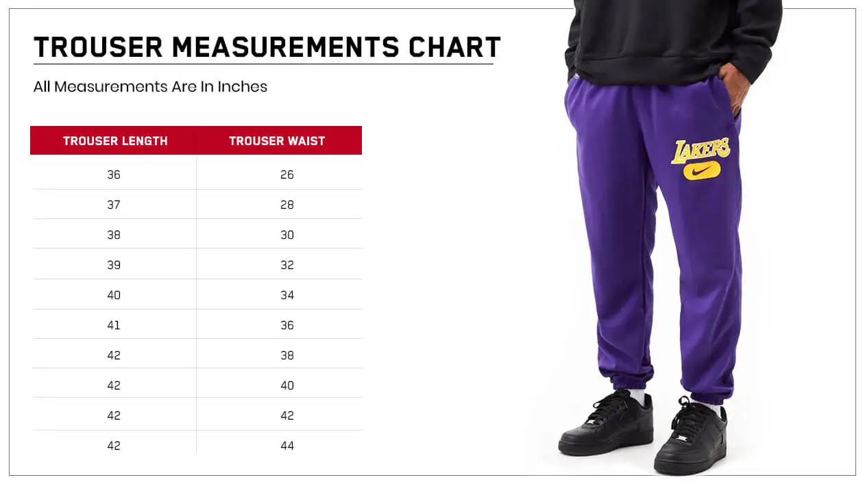 trousers size