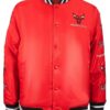 Ultra Game NBA Chicago Bulls East Red Satin Jacket