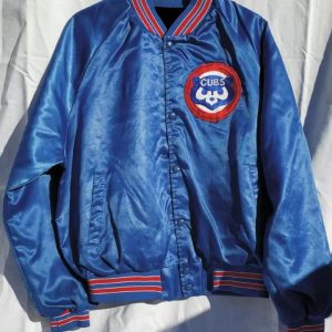 Vintage 1980s MLB Chicago Cubs Satin Jacket