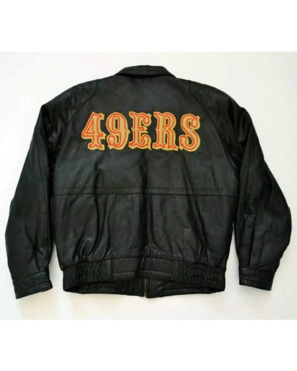 Vintage 1990’s San Francisco 49ers Black Leather Jacket