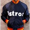 Vintage 80s Baseball Houston Astros Satin Jacket
