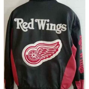 Vintage 90s NHL Detroit Red Wings Leather Jacket