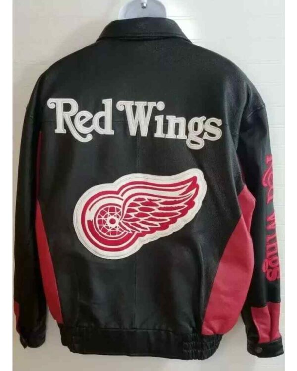 Vintage 90s NHL Detroit Red Wings Leather Jacket