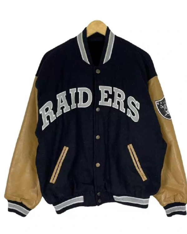 Vintage Black Las Vegas Raiders Varsity Jacket