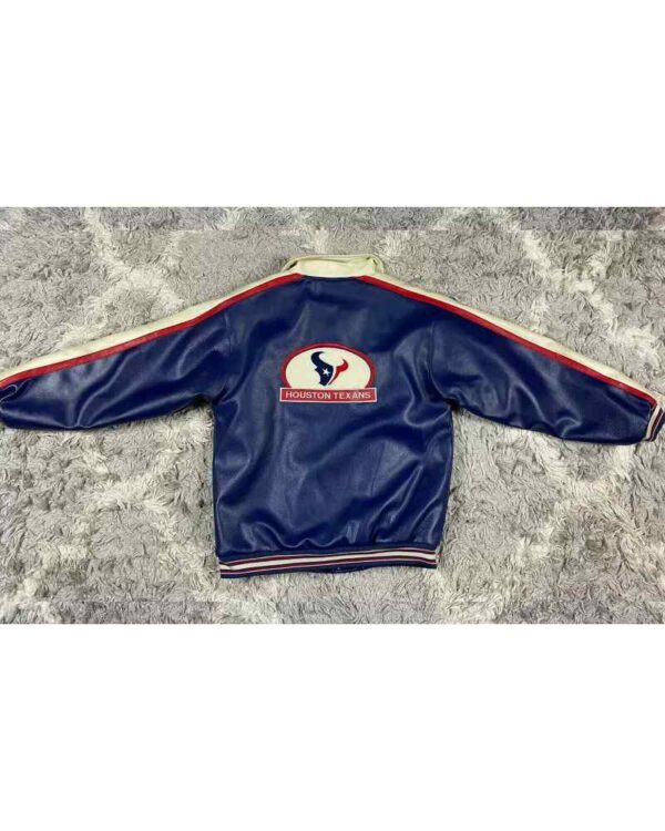 Vintage Houston Texans NFL Multicolor Leather Jacket
