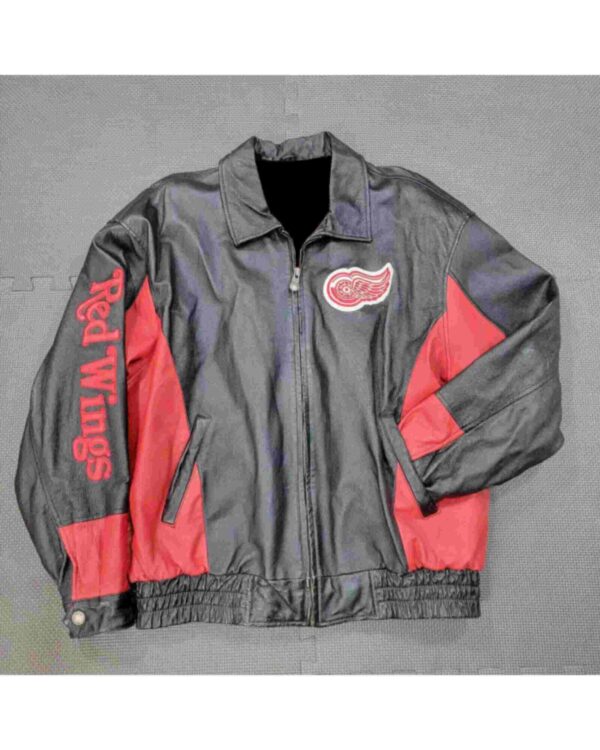Vintage NHL Detroit Red Wings Leather Jacket