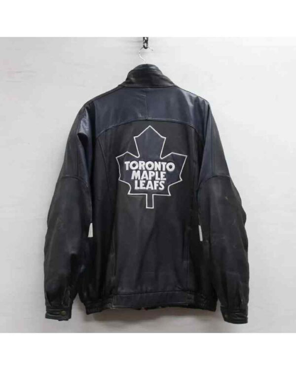 Vintage Toronto Maple Leafs Leather Bomber Jacket