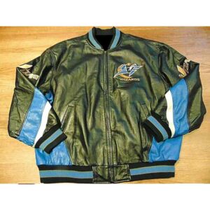 Vintage Washington Wizards NBA Team Leather Jacket