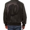 Washington Nationals Black Leather MLB Jacket