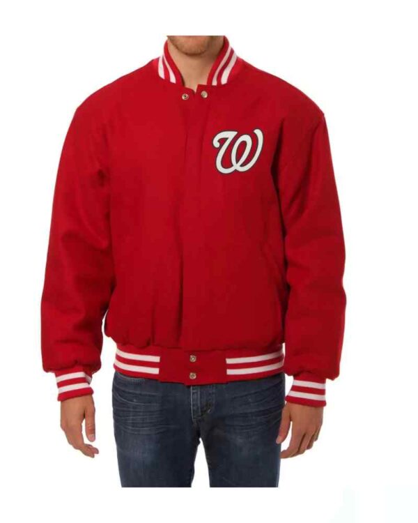 Washington Nationals MLB Red Wool Jacket