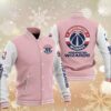 Washington Wizards Pink Varsity Baseball Jacket