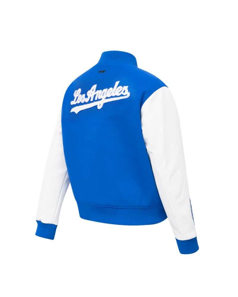 Men's Starter Royal/Gray Los Angeles Dodgers Varsity Tri-Color Satin Full-Snap Jacket