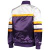 Los Angeles Lakers Mitchell & Ness Purple Hardwood Classics Satin Full-Snap Jacket
