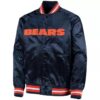 Youth Navy Chicago Bears Lightweight Satin Jacket