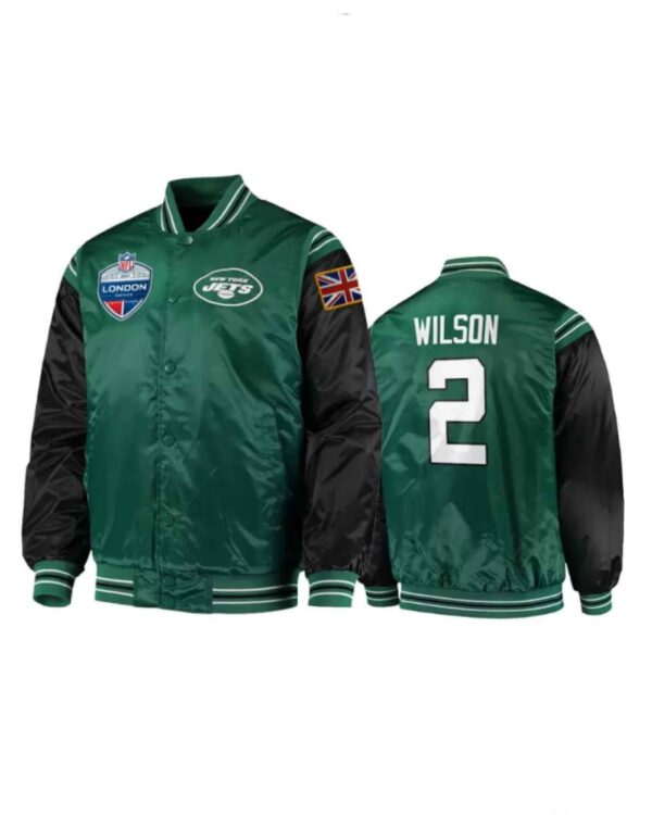 Zach Wilson New York Jets Green Satin Jacket