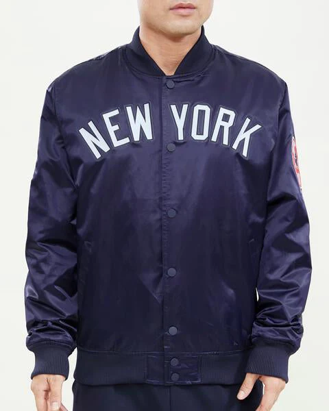 New York Yankees Wordmark Satin Jacket