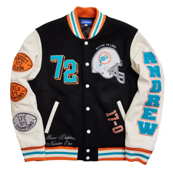 Andrew x Miami Dolphins “Throwback” Varsity Jacket