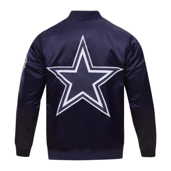 Dallas Cowboys Big Logo Satin Blue Jacket