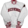Detroit Red Wings Starter White Satin Jacket