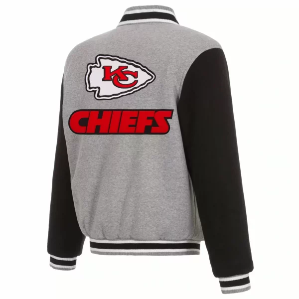 Gray Black Kansas City Chiefs NFL Wool Jacket